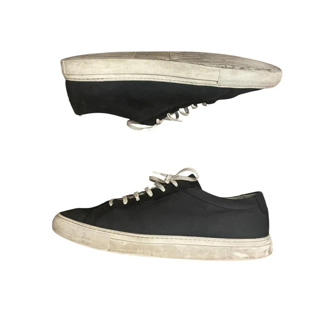 Common Projects Achilles Low Black White Leather Sneakers US 12 EU 45 Italy